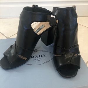 Prada Cutout Ankle-strap Sandal